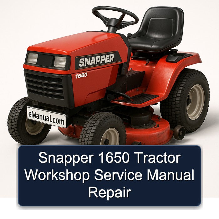 Snapper 1650 Tractor Service Repair Workshop Manual PDF