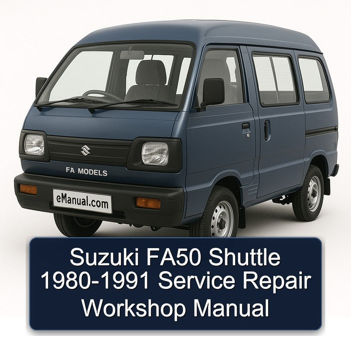 1980-1991 Suzuki FA Models FA50 Shuttle Service Repair Workshop Manual