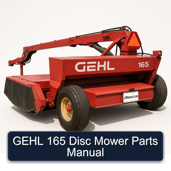 Gehl 165 Disc Mower Parts Catalog PDF