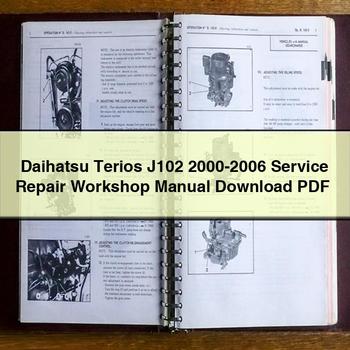 2000-2006 Daihatsu Terios J102 Service Repair Workshop Manual PDF