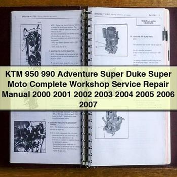 2000-2007 KTM 950 990 Adventure Super Duke Moto Service Repair Workshop Manual PDF