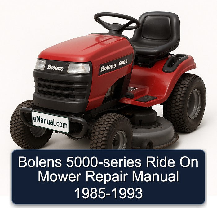 1985-1993 Bolens 5000-series Ride On Mower Service Repair Workshop Manual PDF
