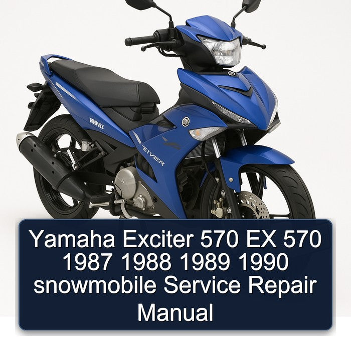 1987-1990 Yamaha Exciter 570 EX Snowmobile Service Repair Workshop Manual