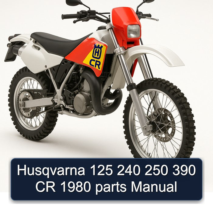 1980 Husqvarna CR Models 125 240 250 390 Parts Catalog
