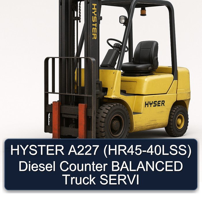 HYSTER A227 (HR45-40LSS) Diesel Counter BALANCED Truck SERVI