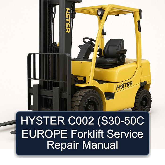Hyster C002 (s30-50c Europe Forklift Service Repair Workshop Manual