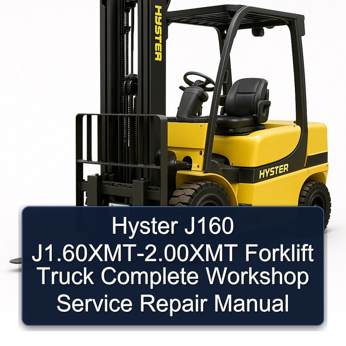Hyster J160 J1.60xmt-2.00xmt Forklift Truck Service Repair Workshop Manual