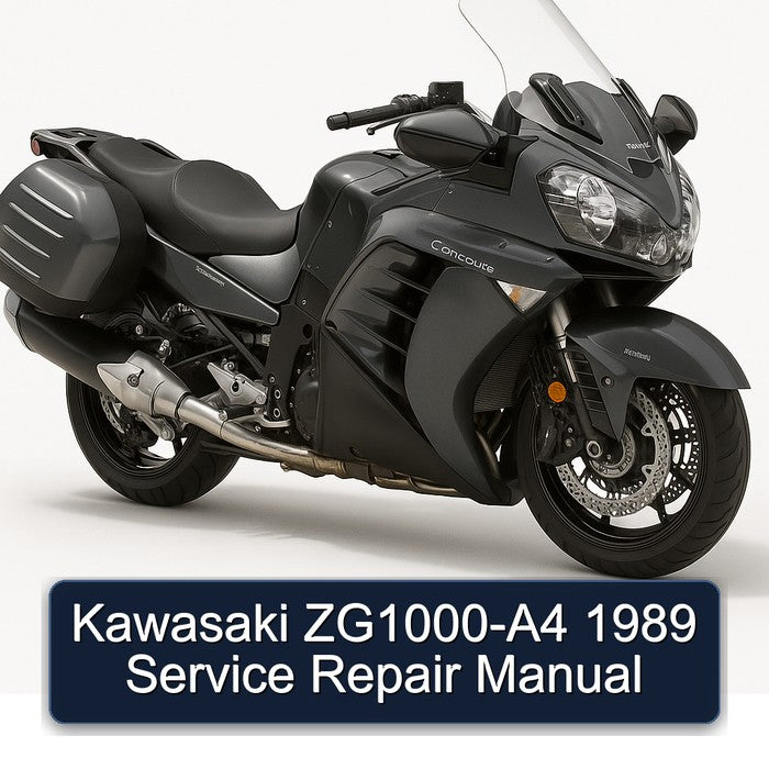 1989 Kawasaki Concours Models Zg1000-a4 Service Repair Workshop Manual