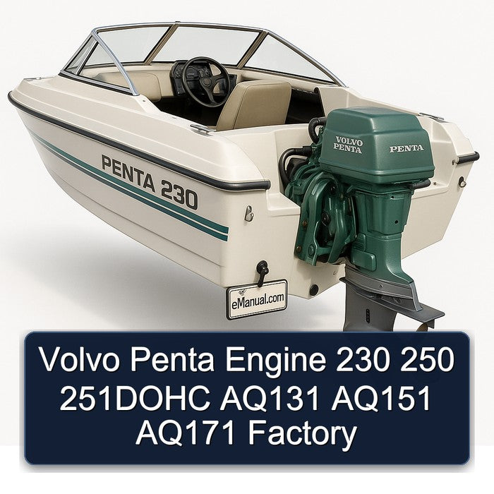 Volvo Penta Engine 230 250 251DOHC AQ131 AQ151 AQ171 Service Repair Workshop Manual