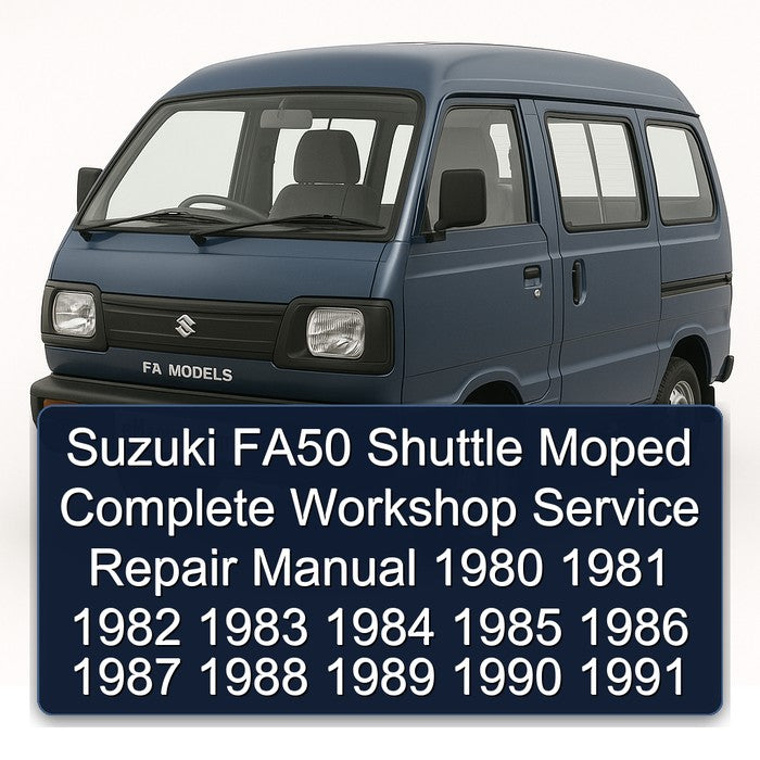1980-1991 Garelli Moped Suzuki FA50 Shuttle Service Repair Workshop Manual