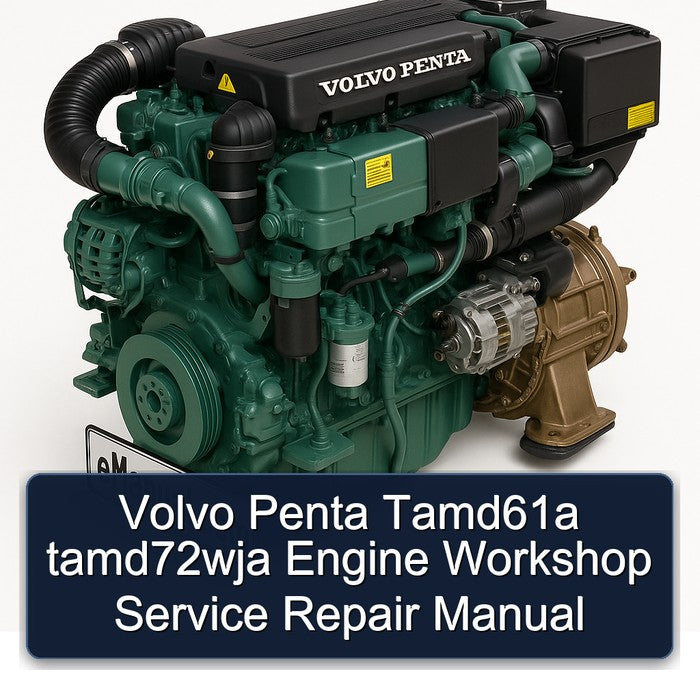 Volvo Penta Tamd61a Tamd72wja Engine Service Repair Workshop Manual