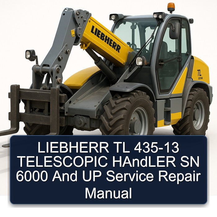 Liebherr TL 435-13 Telescopic Handler SN 6000 UP Service Repair Workshop Manual