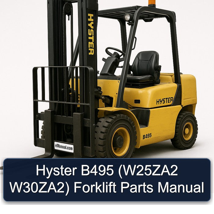 Hyster B495 (w25za2 W30za2) Forklift Parts Catalog