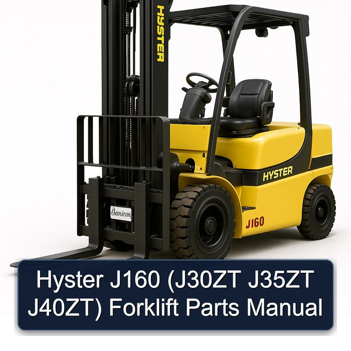 Hyster J160 (j30zt J35ZT J40zt) Forklift Parts Catalog