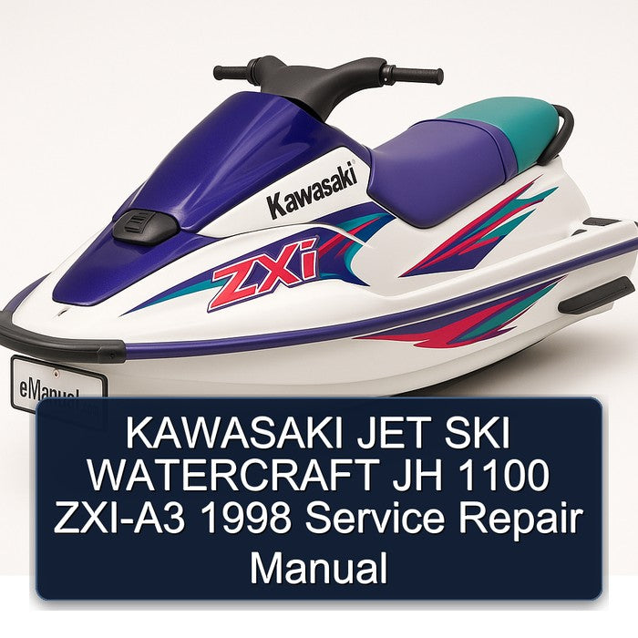 1998 Kawasaki JET SKI Watercraft JH 1100 ZXI-A3 Service Repair Workshop Manual