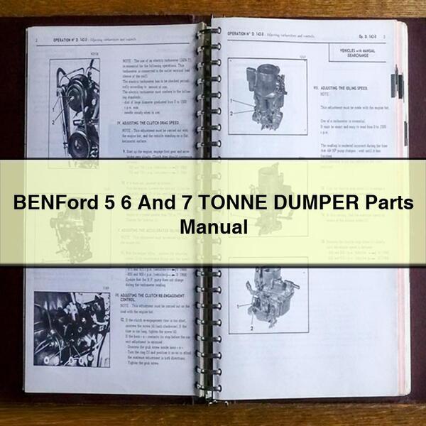 Benford 5 6 7 Tonne Dumper Parts Catalog