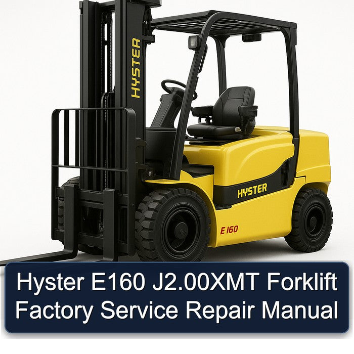Hyster E160 J2.00xmt Forklift Service Repair Workshop Manual