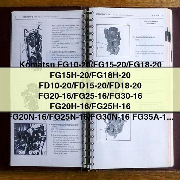 Komatsu Fg/fd Series Forklift Service Repair Workshop Manual