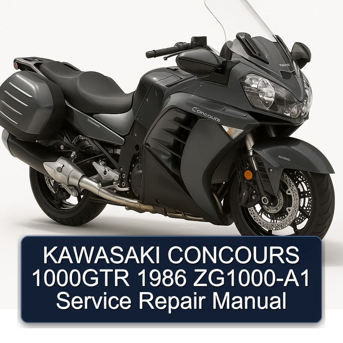 1986 Kawasaki Concours Models 1000GTR Zg1000-a1 Service Repair Workshop Manual