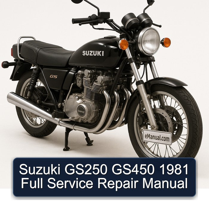 1981 Suzuki GS Series GS250 GS450 Service Repair Workshop Manual