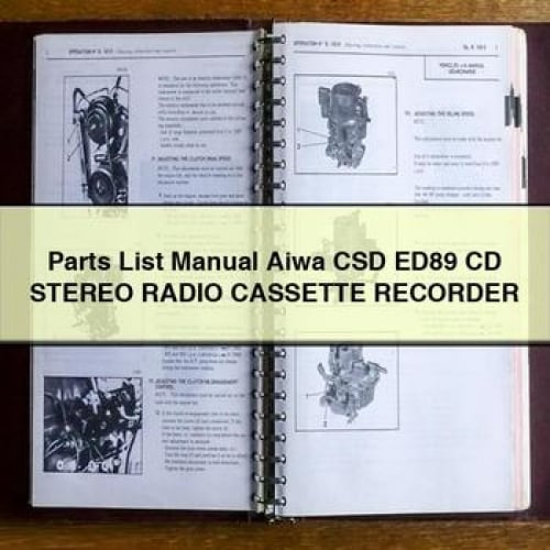 Parts List Manual Aiwa CSD ED89 CD Stereo RADIO CASSETTE RECORDER