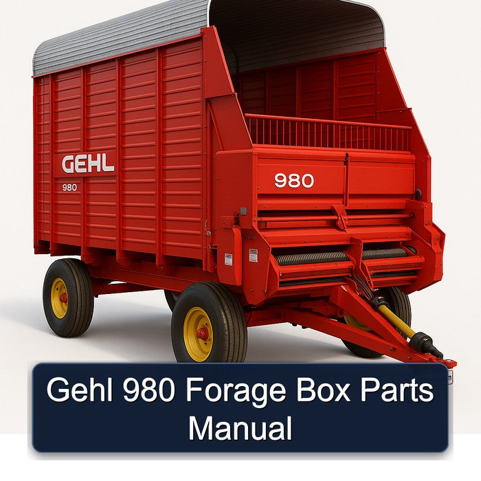 Gehl 980 Forage Box Parts Catalog
