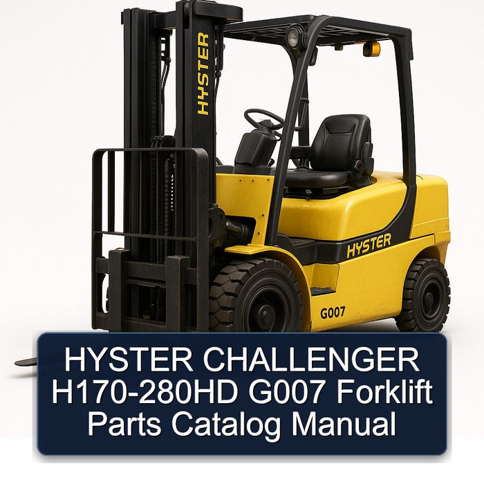 Hyster Challenger H170-280HD G007 Forklift Parts Catalog