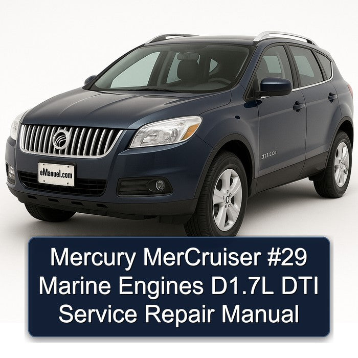 Mercury Mercruiser 29 Marine Engines D1.7l DTI Service Repair Workshop Manual