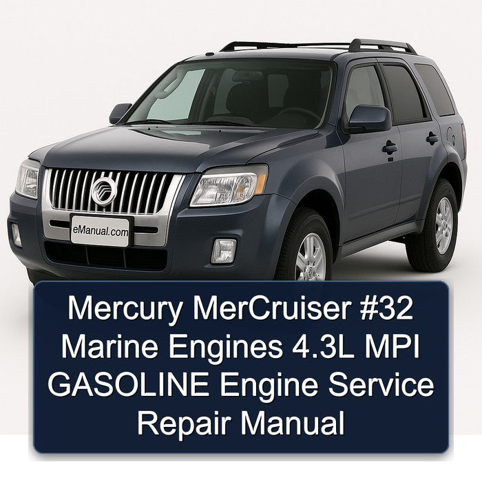 Mercury Mercruiser 32 Marine Engines 4.3l MPI Gasoline Engine Service Repair Workshop Manual