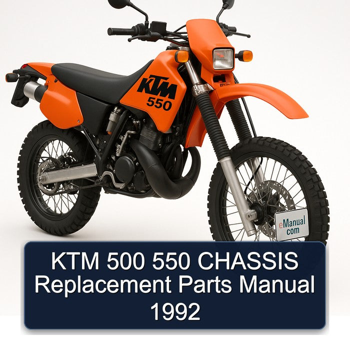 1992 KTM 500 550 Chassis Replacement Parts Catalog