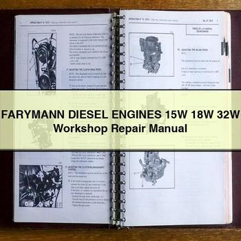 Farymann Diesel Engines 15W 18W 32W Service Repair Workshop Manual