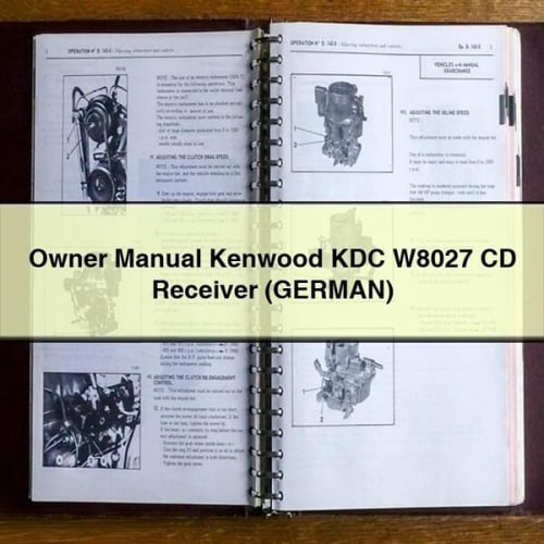 Owner Manual Kenwood KDC W8027 CD Receiver (GERMAN)