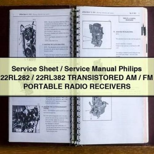 Service Sheet / Service Manual Philips 22RL282 / 22RL382 TRANSISTORED AM / FM PORTABLE RADIO RECEIVERS