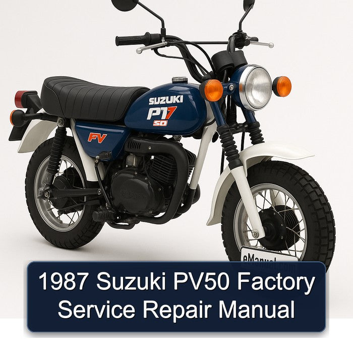1987 Suzuki PV50 Service Repair Workshop Manual