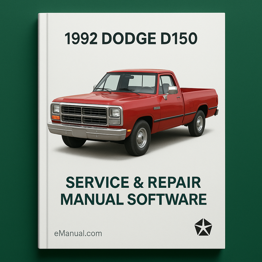 1992 Dodge D150 Service & Repair Manual Software