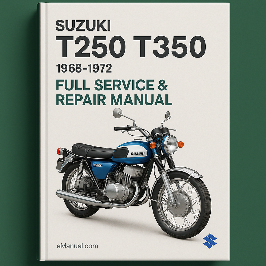 Suzuki T250 T350 Full Service & Repair Manual 1968-1972
