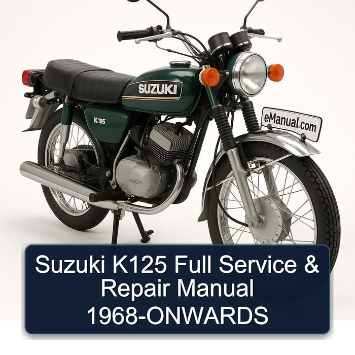 1968 Suzuki K125 Onwards Service Repair Workshop Manual