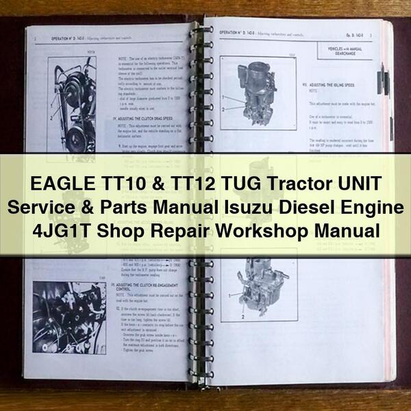 Eagle TT10 TT12 TUG Tractor Unit Parts Isuzu Diesel Engine 4jg1t Shop Catalog