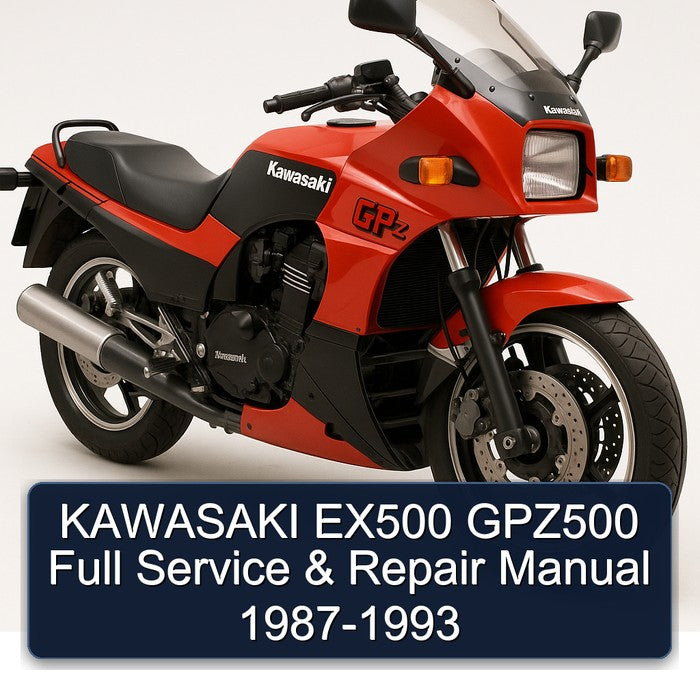 1987-1993 Kawasaki GPZ Series EX500 GPZ500 Service Repair Workshop Manual