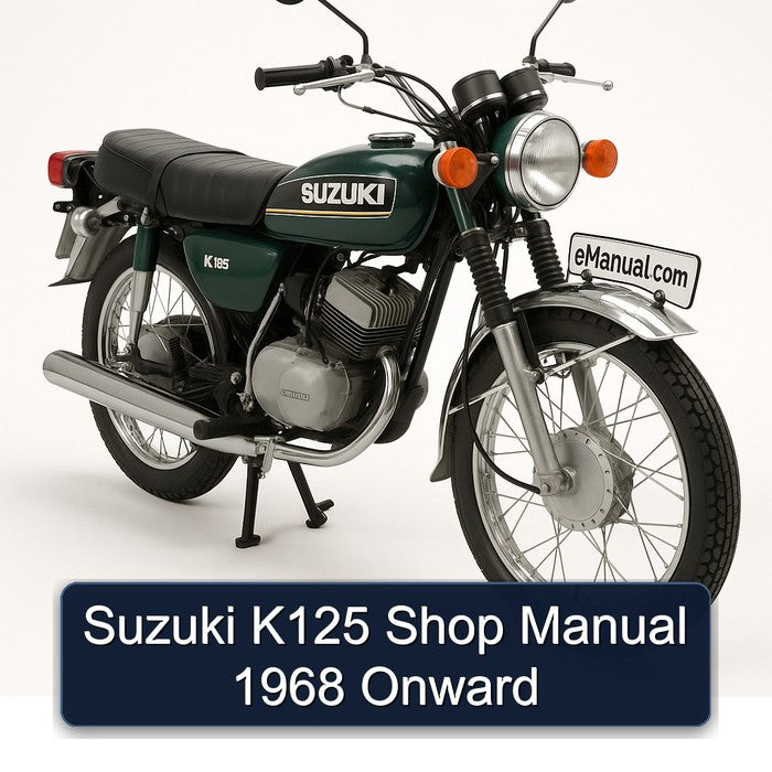 1968 Suzuki K125 Shop Onward Service Repair Workshop Manual