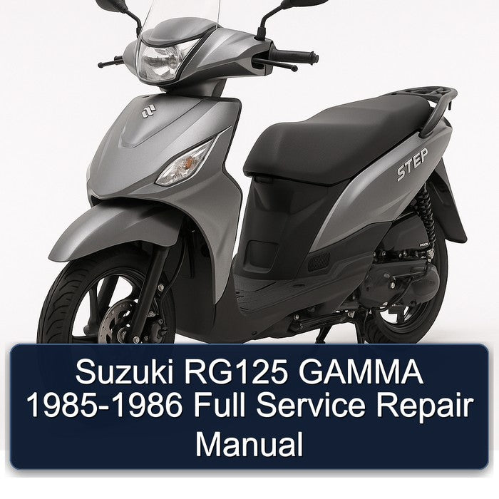 1985-1986 Suzuki UY Step Models RG125 Gamma Service Repair Workshop Manual