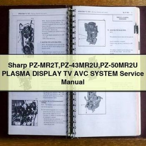 Sharp PZ-MR2T PZ-43MR2U PZ-50MR2U PLASMA DISPLAY TV AVC System Service Manual