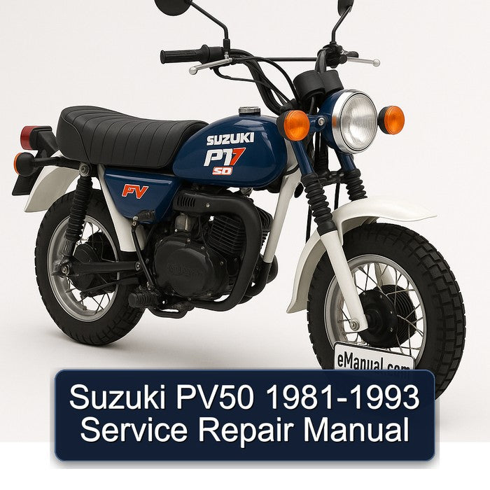 1981-1993 Suzuki PV50 Service Repair Workshop Manual