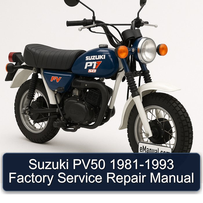 1981-1993 Suzuki PV50 Service Repair Workshop Manual
