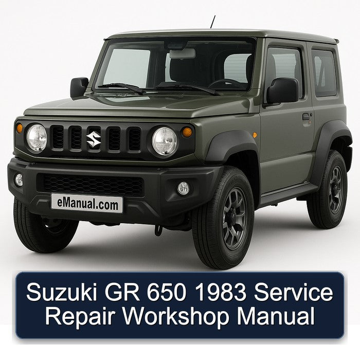 1983 Suzuki GR Models 650 Service Repair Workshop Manual