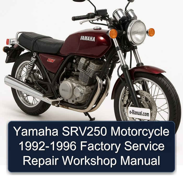 1992-1996 Yamaha SRV250 Motorcycle Service Repair Workshop Manual