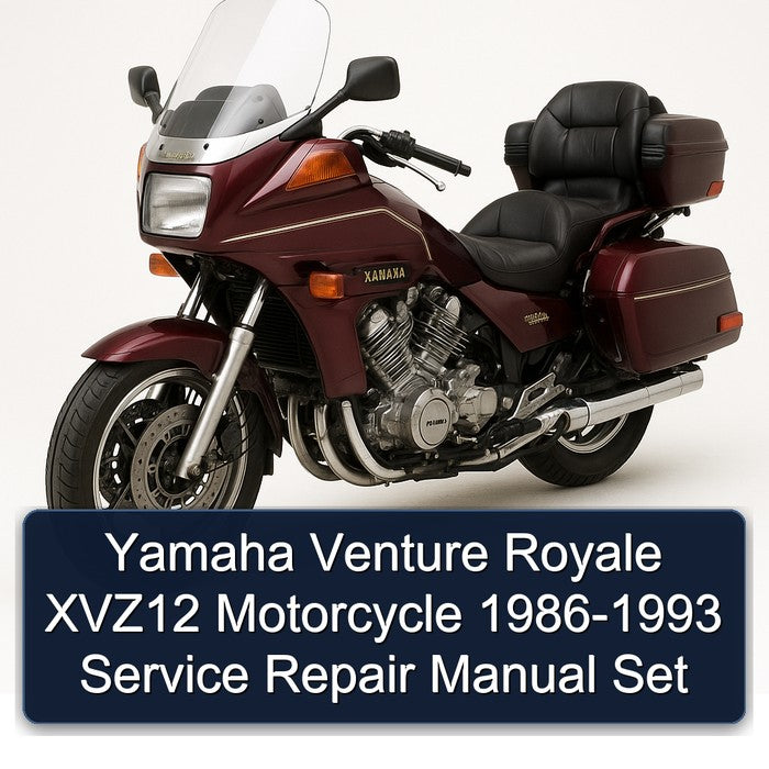 1986-1993 Yamaha XVZ Models Venture Royale XVZ12 Motorcycle - Set Service Repair Workshop Manual