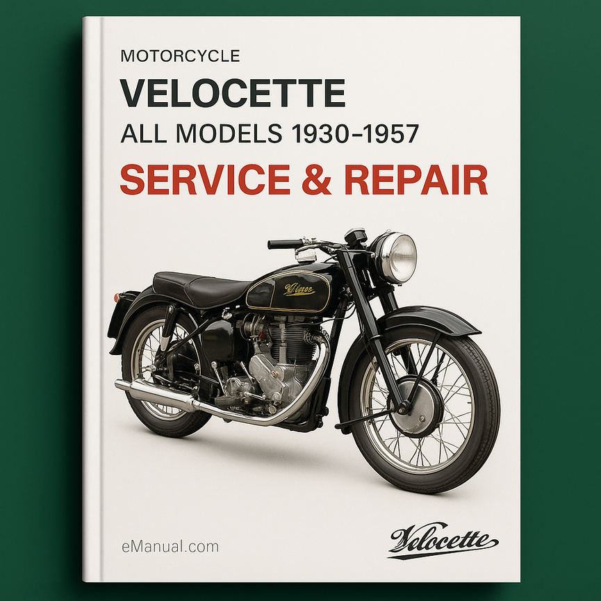 Velocette Motorcycle All Models 1930-1957 Service Repair Workshop Manual Pdf