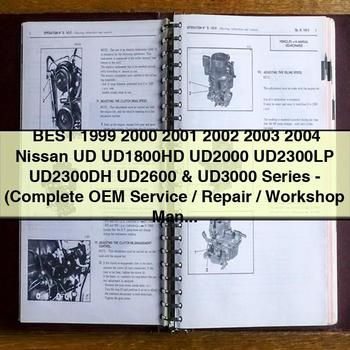 1999-2004 Nissan UD Models UD1800HD UD2000 UD2300LP UD2300DH UD2600 UD3000 Series / Service Repair Workshop Manual