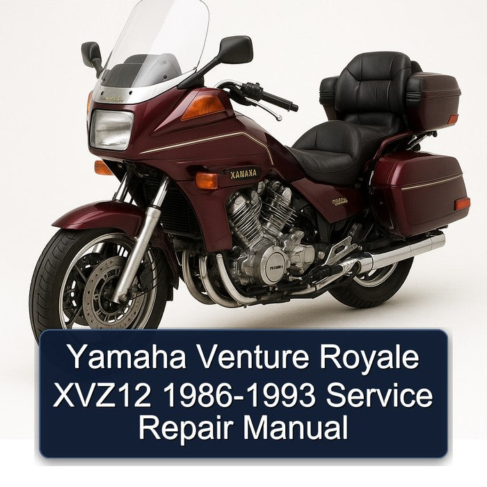 1986-1993 Yamaha XVZ Models Venture Royale XVZ12 Service Repair Workshop Manual
